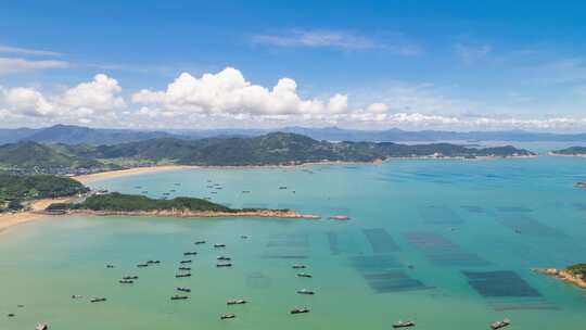 福建霞浦海边风景航拍延时