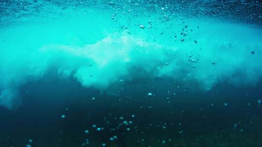 水下拍摄海浪视频素材模板下载