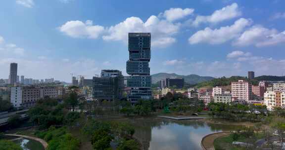 4K航拍深圳国际低碳城