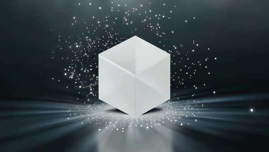 白色立方体粒子光效展示