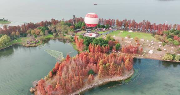 湖北武汉东湖风景区秋季风光