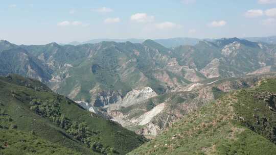 航拍内蒙古呼和浩特大青山井尔梁风景