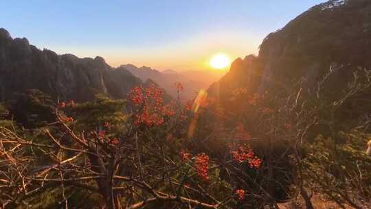 黄山排云亭西海大峡谷日落