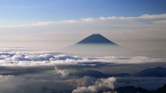 日本富士山云海延时