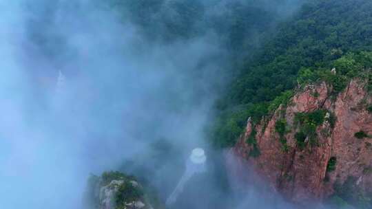 航拍辽宁辽阳龙峰寺