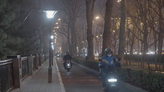 夜景街道 夜景车流 城市夜景