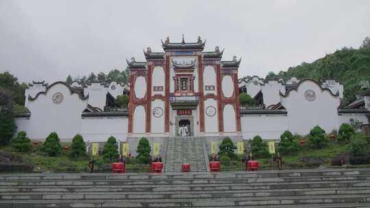 湖北宜昌屈原祠正面地拍