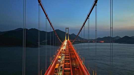 西堠门大桥 夜景 舟山跨海大桥 桥梁