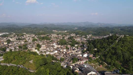 航拍贵州贵阳青岩古镇5A景区视频素材模板下载