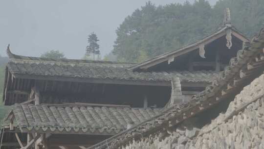 (4K) 浙江温州泰顺县白天村庄民居特写视频素材模板下载