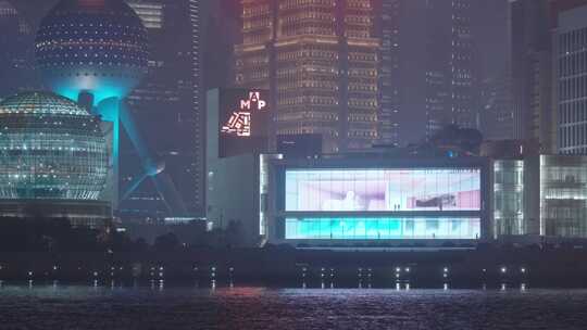 上海浦东美术馆黄浦江夜景