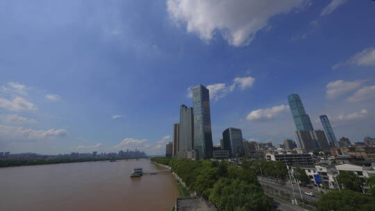 长沙城市建筑湘江延时12视频素材模板下载