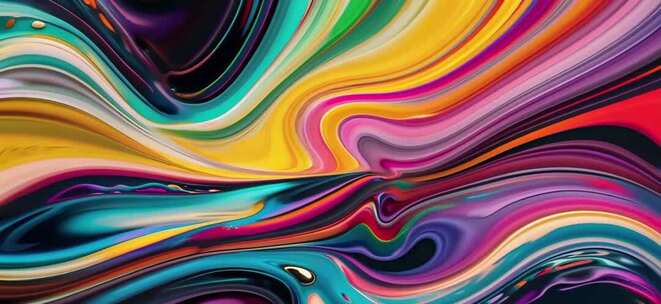 彩色流动抽象艺术背景画面