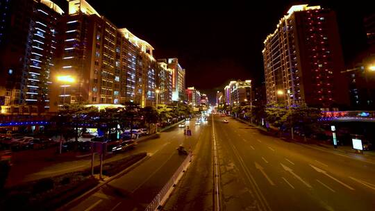 城市夜景街道车流城市流光01