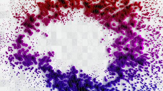 扩散开的紫色气泡3D渲染