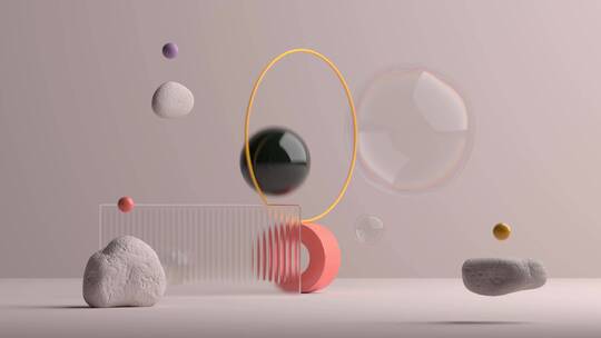 极简球体旋转3D动画视频素材模板下载