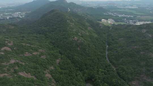 山林航拍俯瞰全景/苏州/灵岩山/天平山