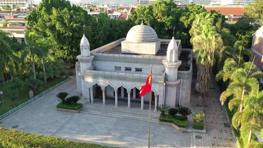 泉州清净寺航拍伊斯兰教建筑光明城旅游景点