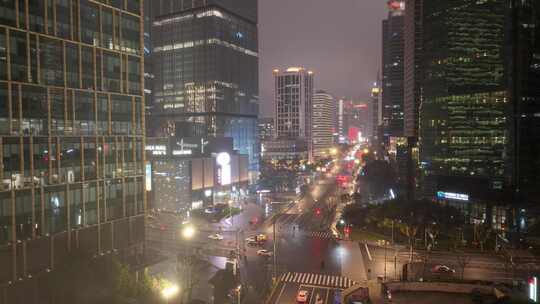 航拍 陆家嘴夜景