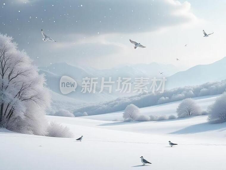 一张有雪山有树的图片11