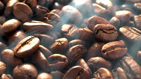 咖啡种子的特写镜头