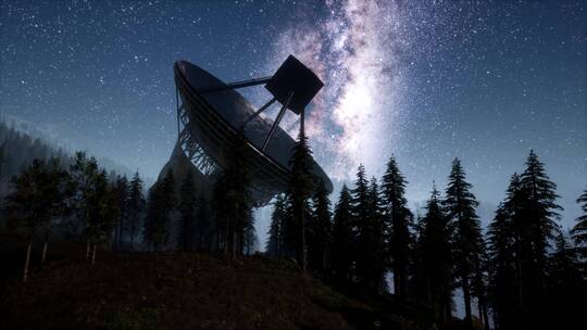 夜空下的天文台