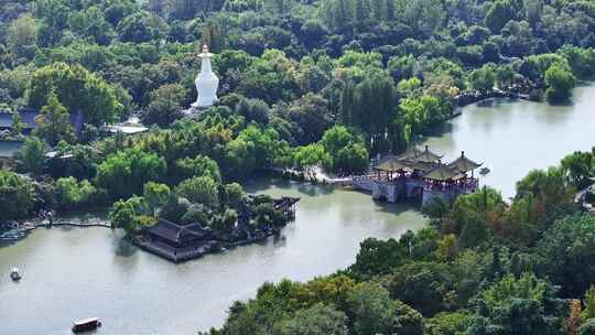 瘦西湖 钓鱼台 五亭桥 白塔