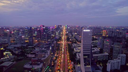 成都天府新区夜景俯瞰