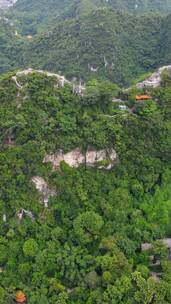 航拍广西柳州马鞍山公园山顶