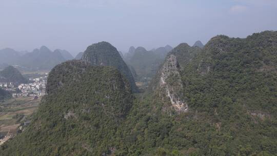 航拍广西桂林山水风光