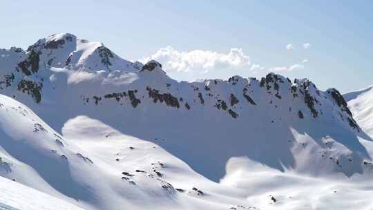 雪山光影延时时间流逝