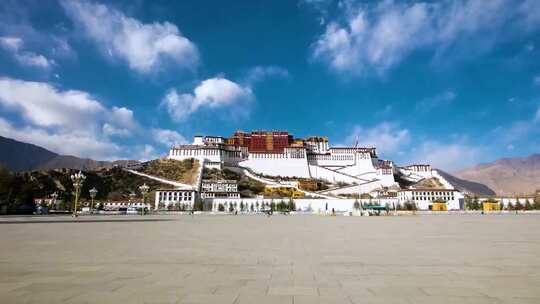 延时拍摄西藏布达拉宫