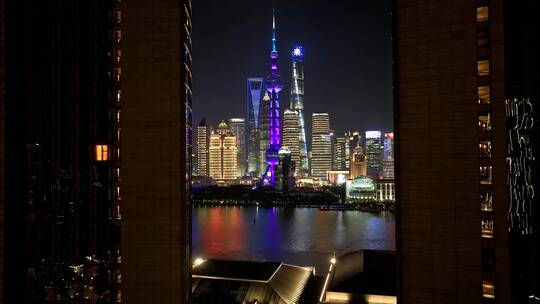 上海外滩东方明珠最新原创夜景航拍