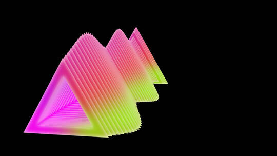 立体3D三角形动态视频视频素材模板下载