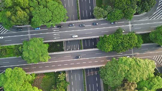 深圳深南新洲立交桥白天延时公路夜景汽车