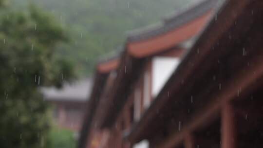 雨天屋檐下雨雨水惊蛰禅意古风清明大暑