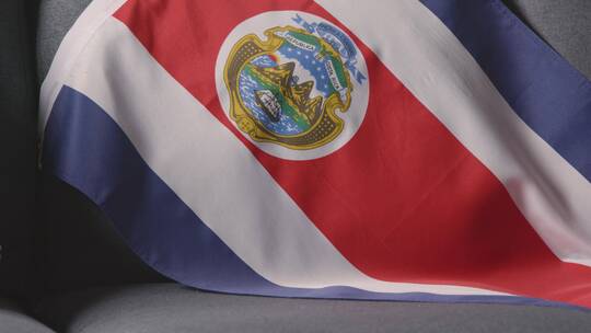 哥斯达黎加国旗的特写镜头