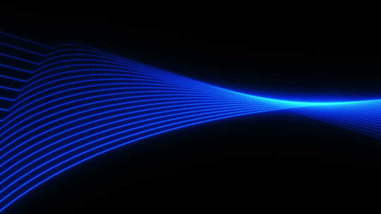带通道 科技线条 蓝色线条 抽象光影线条视频素材模板下载