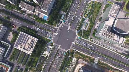 城市交通 十字路口视频素材模板下载
