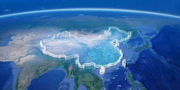 地球俯冲定位地图辐射中国舟山