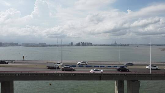 城市宣传航拍气势恢宏湛江海湾大桥