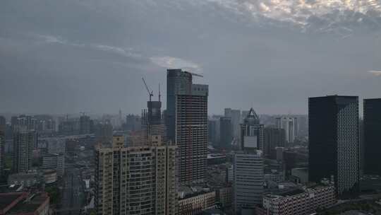 上海清晨航拍空镜视频素材模板下载