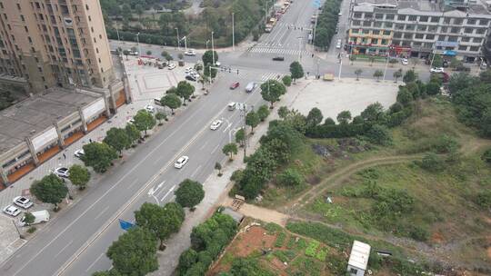 航拍湖南长沙望城区城市建筑