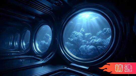 深海潜艇静默巡航探索未知水下世界