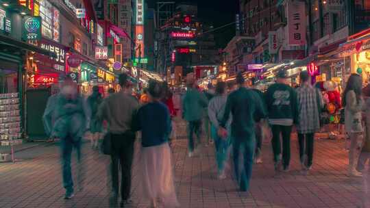 韩国街头视频素材模板下载