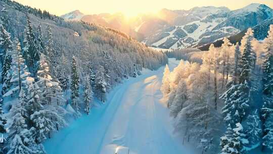 4k新疆阿勒泰喀纳斯禾木冬季雪景合集