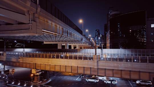 城市立体交通夜景