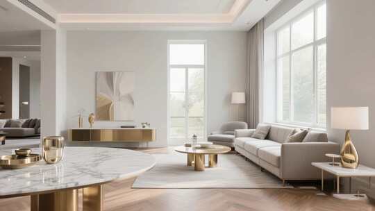 现代简约风格客厅室内场景