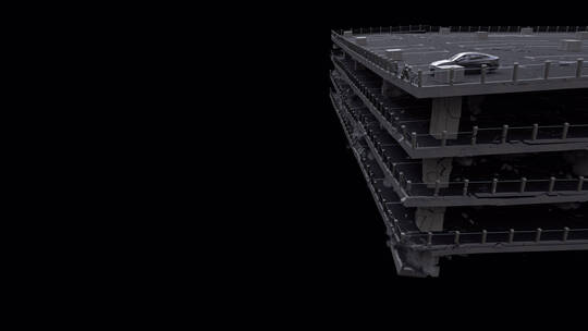 4k高楼停车场倒塌陷动画视频素材 (2)视频素材模板下载