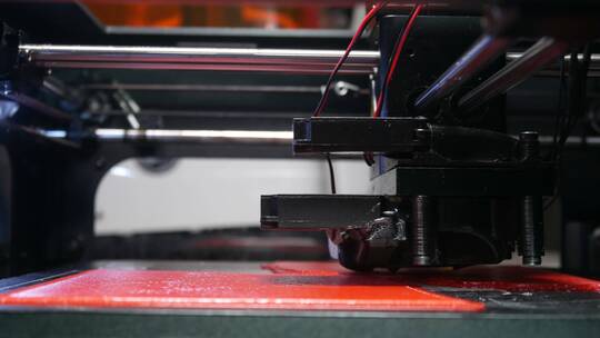 3D打印机作业特写视频素材模板下载